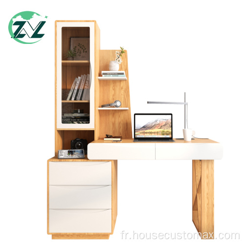 Ensemble de bois de bureau à domicile Table d&#39;étude de bureau d&#39;ordinateur